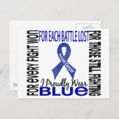 Rektalkarzinom Ich trage stolz Blue 2 Postkarte (Vorne/Hinten)