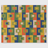 Rektangel Mid Century Modernes geometrisches Muste Geschenkpapier (Flach)
