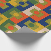 Rektangel Mid Century Modernes geometrisches Muste Geschenkpapier (Ecke)