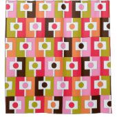 Rektangel Mitte Jahrhundert Moderne geometrische F Duschvorhang (Vorderseite)