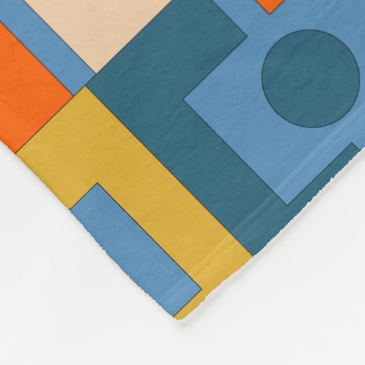 Rektangel Retro Modernes geometrisches Muster Fleecedecke (Ecke)