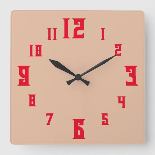 RELAB QUADRATISCHE WANDUHR (Vorderseite)