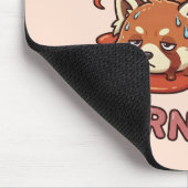 Relatable "Burnt Out" Red Panda – Cute Melted Aest Mousepad (Ecke)