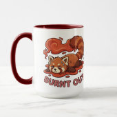 Relatable "Burnt Out" Red Panda – Cute Melted Aest Tasse (Links)
