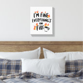 Relatable Dark Humor with Flames Leinwanddruck (Insitu (Schlafzimmer))