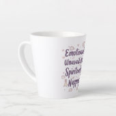 Relatable Self Care and Tired Quote Milchtasse (Linke Ecke)