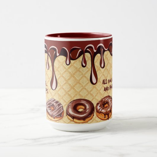 Relating Funny Phrase Chocolate Lovers Dessert Tasse (Zentrum)