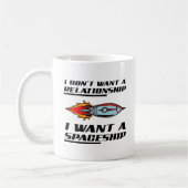 Relationship Spaceship Funny Mug Kaffeetasse (Links)