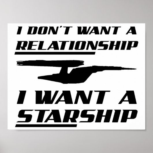 Relationship Starship Funny Poster (Vorne)