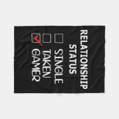 Relationship Status Single Taken Gamer Fleecedecke (Vorderseite (Horizontal))