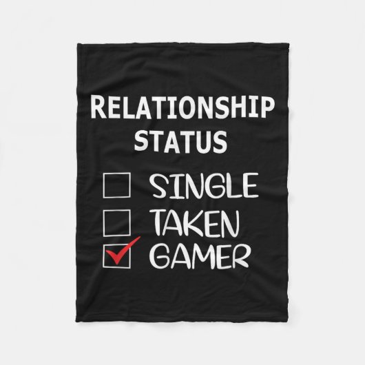 Relationship Status Single Taken Gamer Fleecedecke (Vorderseite)
