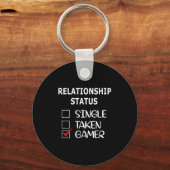 Relationship Status Single Taken Gamer Schlüsselanhänger (Vorderseite)
