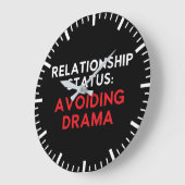 Relationsstatus zur Vermeidung von Dramen, lustige Große Wanduhr (Winkel)