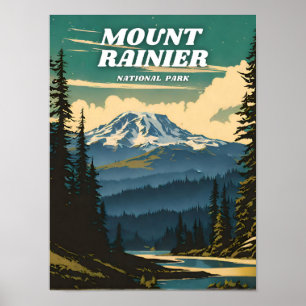 Relativ zur Darstellung des Nationalparks Mount Ra Poster