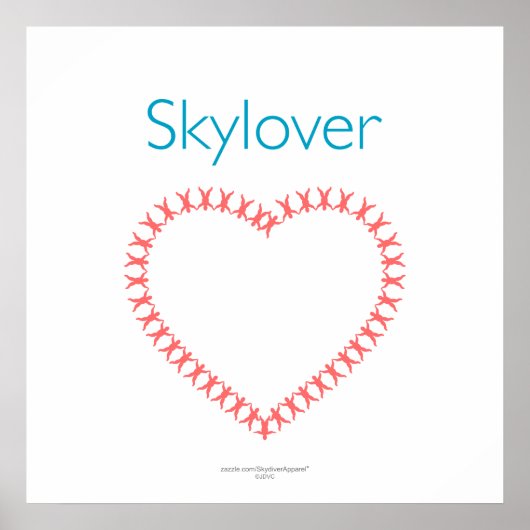 Relatives Skylover-Arbeitsherz Poster (Vorne)