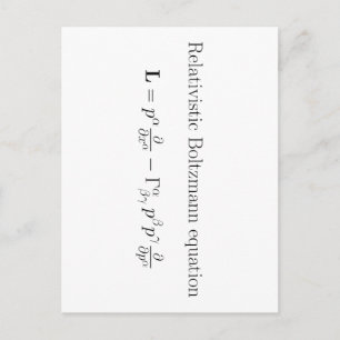 Relativistische Boltzmann-Gleichung Postkarte
