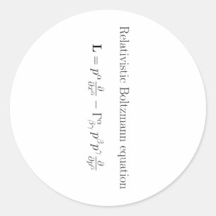Relativistische Boltzmanngleichung Runder Aufkleber