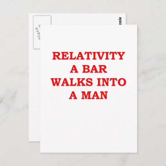RELATIVITÄT POSTKARTE (Vorne/Hinten)