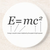 Relativitätstheorie E=MC2 Getränkeuntersetzer (Vorne)