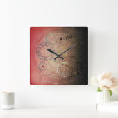 Relativity of time art quadratische wanduhr (Zuhause)
