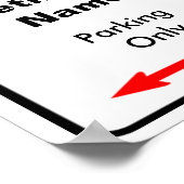 Relaunch Zone Parking Sign Personalize Poster (Ecke)