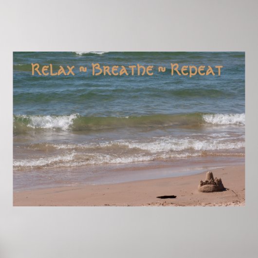 Relax ~ Breathe ~ Wiederholen Poster (Vorne)