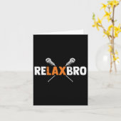 Relax Bro Funny Lacrosse Player Lax Lover Lacrosse Karte (Gelbe Blume)