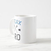 Relax Bro Funny Lax Typografie Lacrosse Geschenk Kaffeetasse (Vorderseite Links)