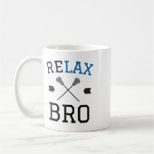 Relax Bro Funny Lax Typografie Lacrosse Geschenk Kaffeetasse (Links)