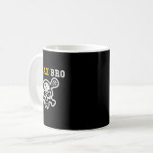Relax Bro Lax Funny Lacrosse Skull Crossbones Kaffeetasse (Vorderseite Links)