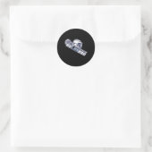 Relax Bro Lax Stick Lacrosse Player Runder Aufkleber (Tasche)