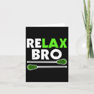 Relax Bro Retro Vintage Lacrosse Design Karte