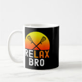 Relax Bro Stick Funny Lacrosse Player Game Kaffeetasse (Links)