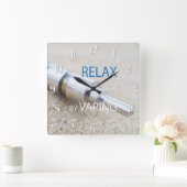 Relax by vaping quadratische wanduhr (Zuhause)