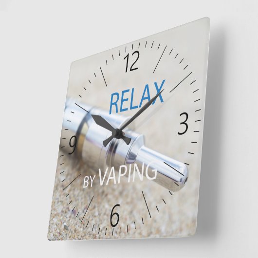 Relax by vaping quadratische wanduhr (Winkel)