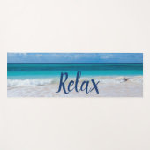 "Relax" Der schöne blaue Strand Yogamatte (Vorderseite (Horizontal))