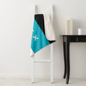 Relax dots Streifen schwarz Azurblau Sherpadecke (Beispiel)