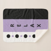 Relax dots Streifen schwarz lila Sherpadecke (Vorderseite (Horizontal))