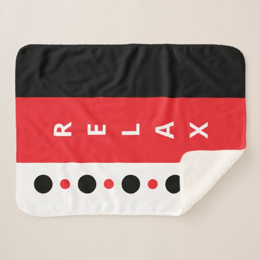 Relax dots Streifen schwarz rot Sherpadecke (Vorderseite (Horizontal))