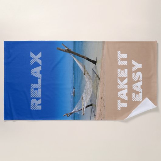 Relax - Einnehmen Strandtuch (Vorderseite)