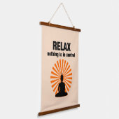 Relax Funny Buddha Zitat Wandteppich Mit Holzrahmen (Gewinkelt)