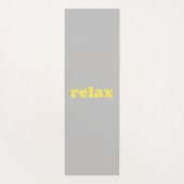 Relax graugelbe moderne Typografie lustig cool Yogamatte (Rückseite)