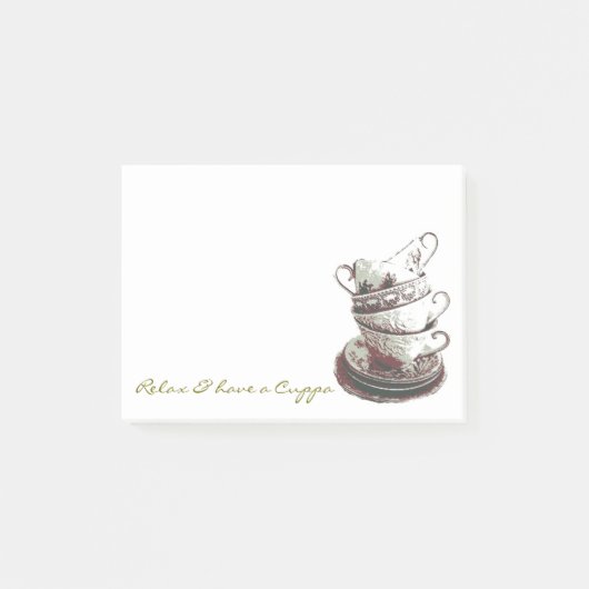 "Relax & have a Cuppa" Post it Notes Post-it Klebezettel (Vorderseite)