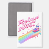 Relax Hunny Bunny Magnet (Vorderseite/Rückseite)