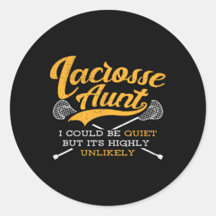 Relax I Liebe Lacrosse Tante Lax Sport Lover Match Runder Aufkleber