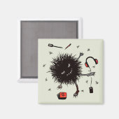 Relax Lazy Monster Niedlich Funny Magnet (Vorderseite/Rückseite)