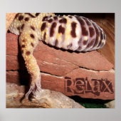 "Relax" Lounging Lizard Leopard Gecko Poster (Vorne)