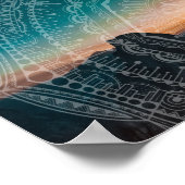 Relax Mandala Overlay Starry Sky Sunset Foto Poster (Ecke)