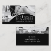 Relax Massage Wellness-Center Therapist Klinik Wel Visitenkarte (Vorne/Hinten)