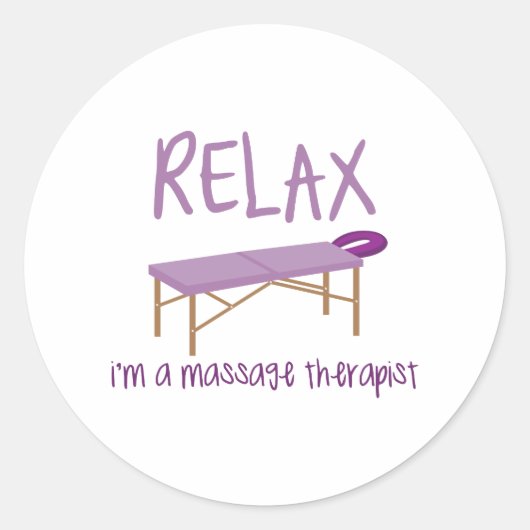 Relax Massentisch Runder Aufkleber (Vorderseite)